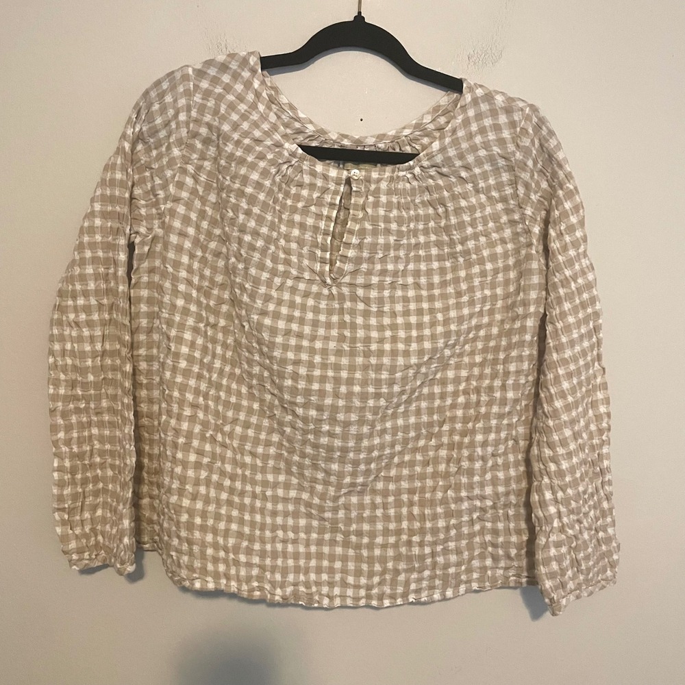 Pip Squeak Chapeau Sunny blouse gingham S cotton coquette‎ preppy resort classic